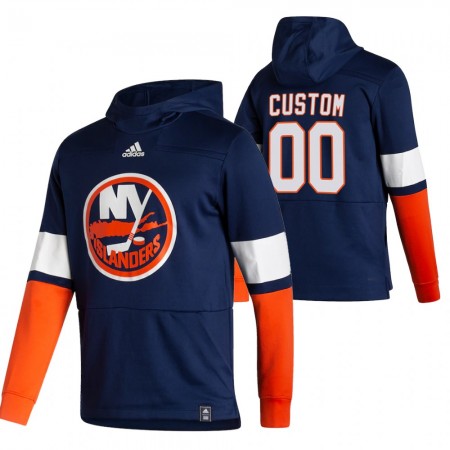 Herren New York Islanders Custom 2020-21 Reverse Retro Pullover Hooded Sweatshirt